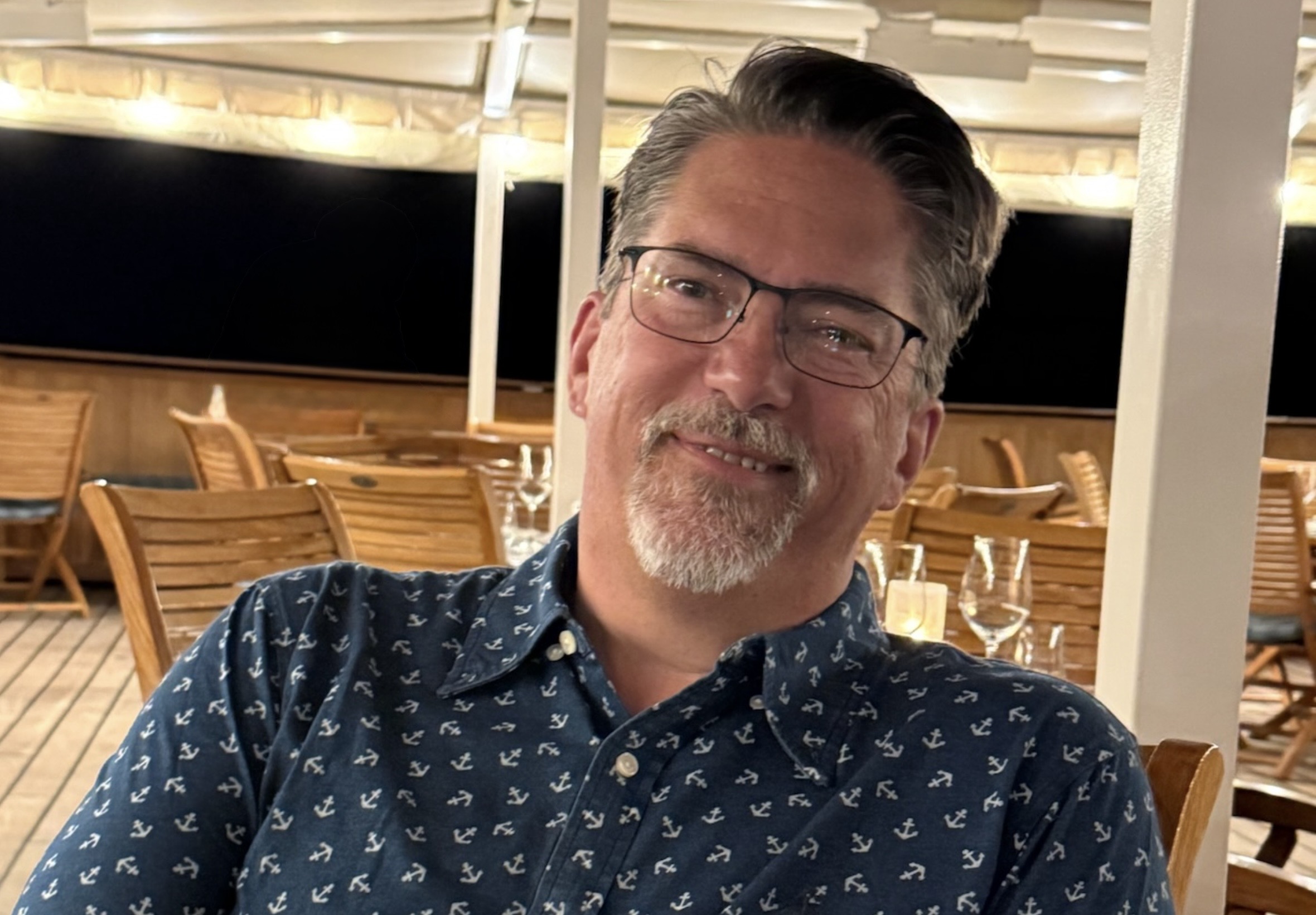 Paul Logan, PhD, ACNP-BC — a real photograph, taken on a day when he was dressed for a conference.